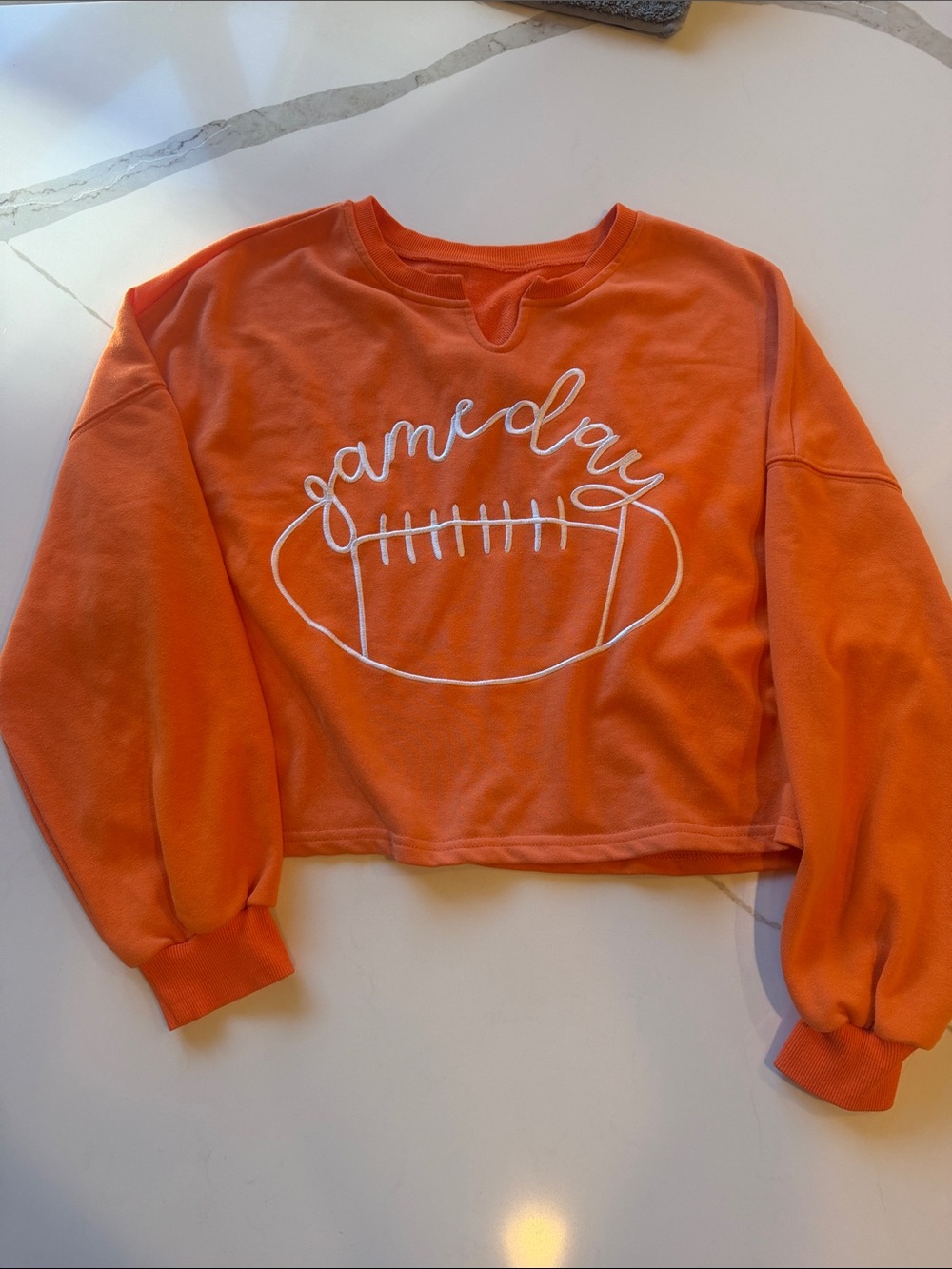 Women’s Orange Gameday Cropped Sweatshirt